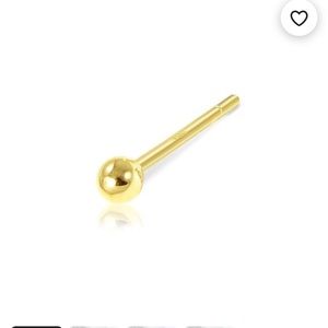 14K Solid Yellow Gold Nosebone